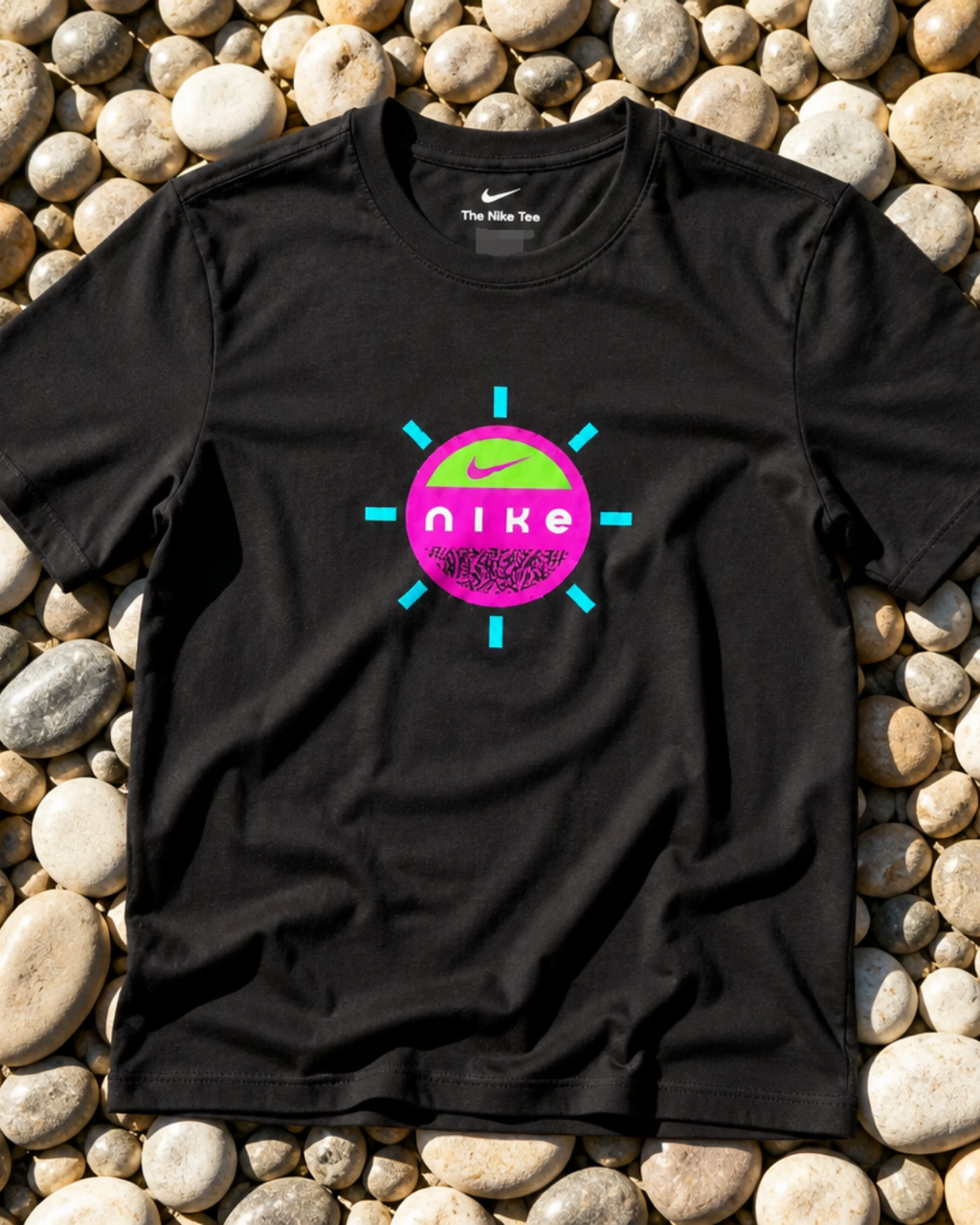 Nike Black Neon Circle Graphic Tee