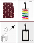 Burgundy Ribbon Passport Holder Set (2-Piece)