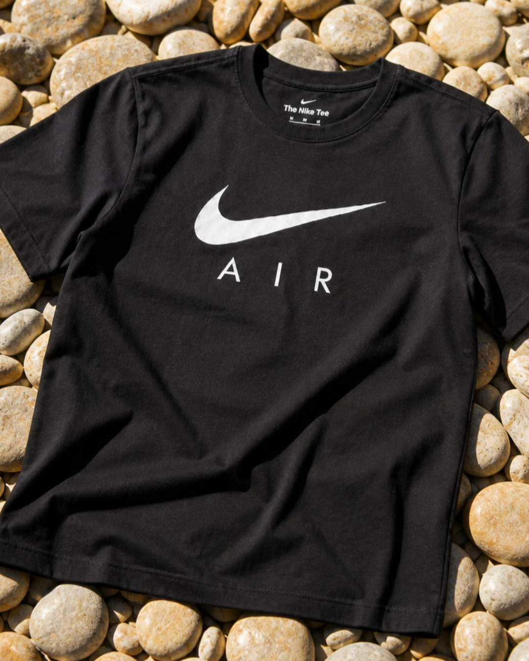 Nike Black Tee with Silver Air Swoosh