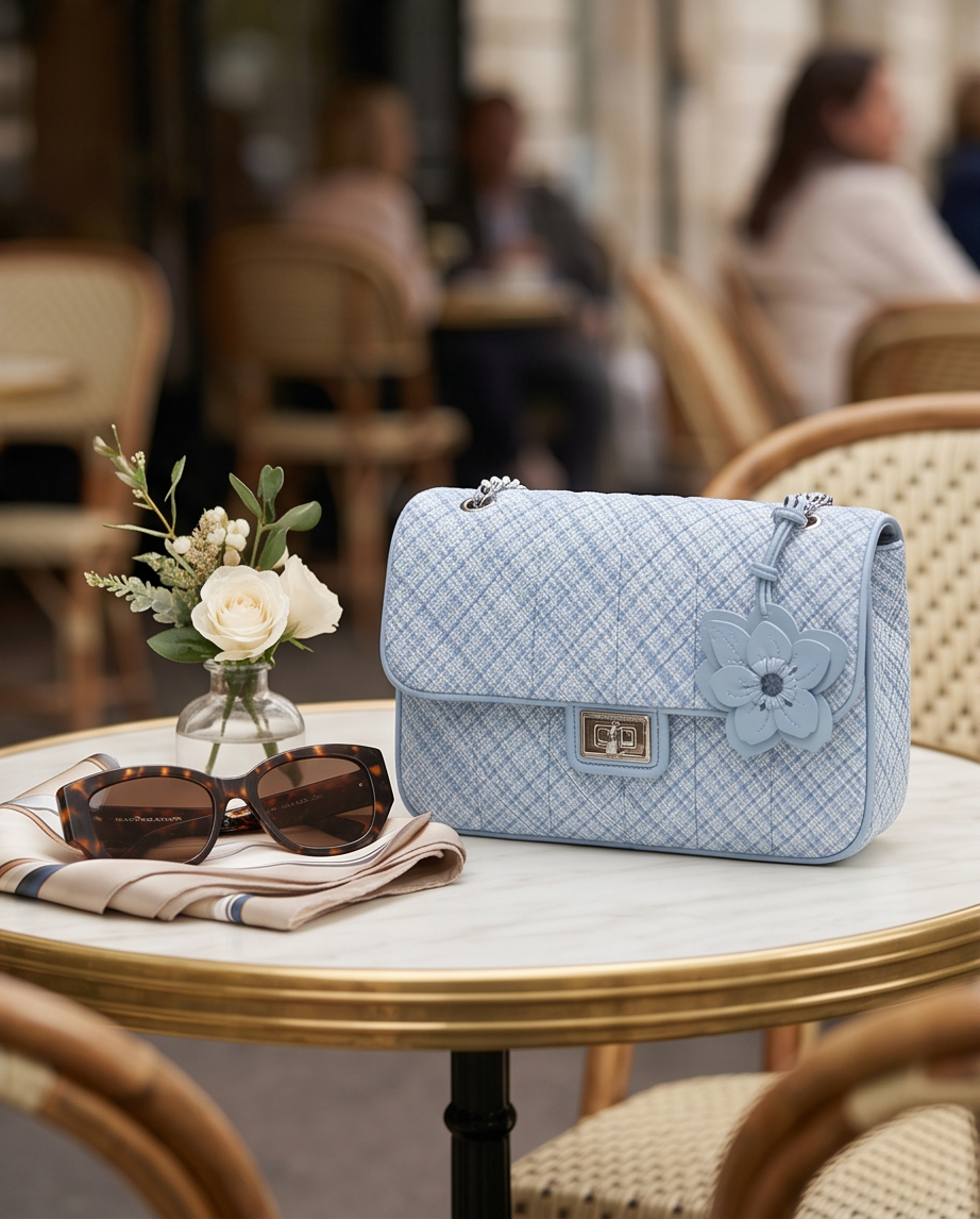 Karl Lagerfrld Paris Quilted Tweed Shoulder Bag