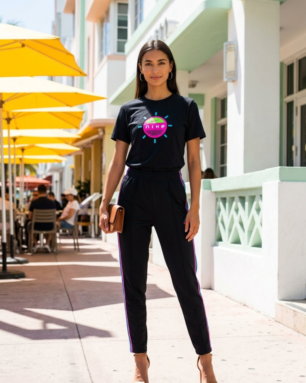 Nike Black Neon Circle Graphic Tee