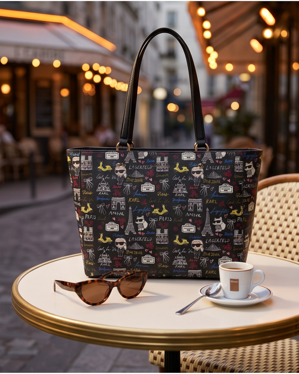 Adele Graffiti Tote by Karl Lagerfeld Paris
