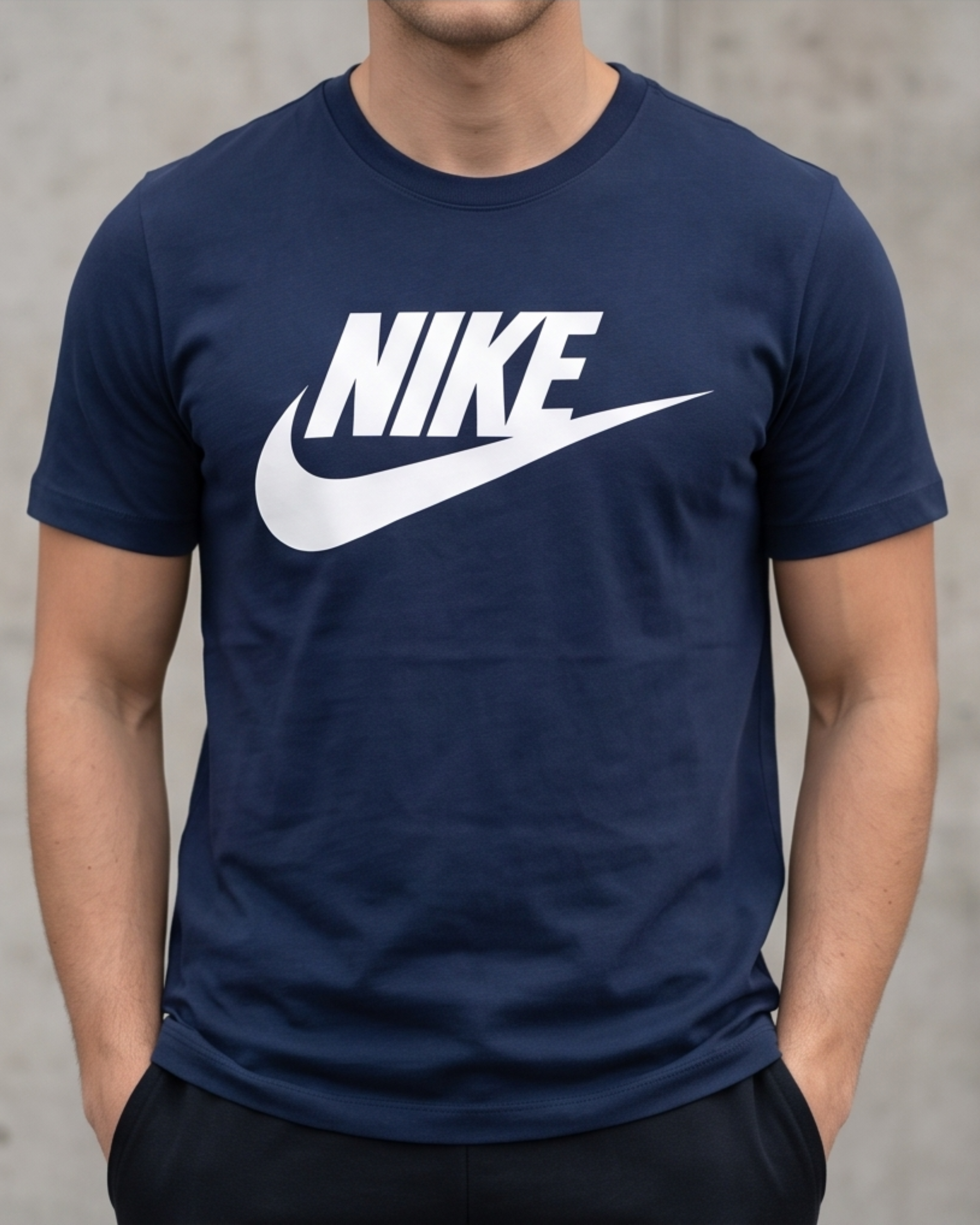 Nike Navy Classic Futura Logo Tee