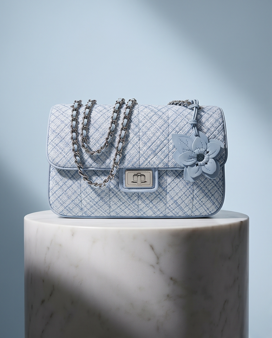 Karl Lagerfrld Paris Quilted Tweed Shoulder Bag