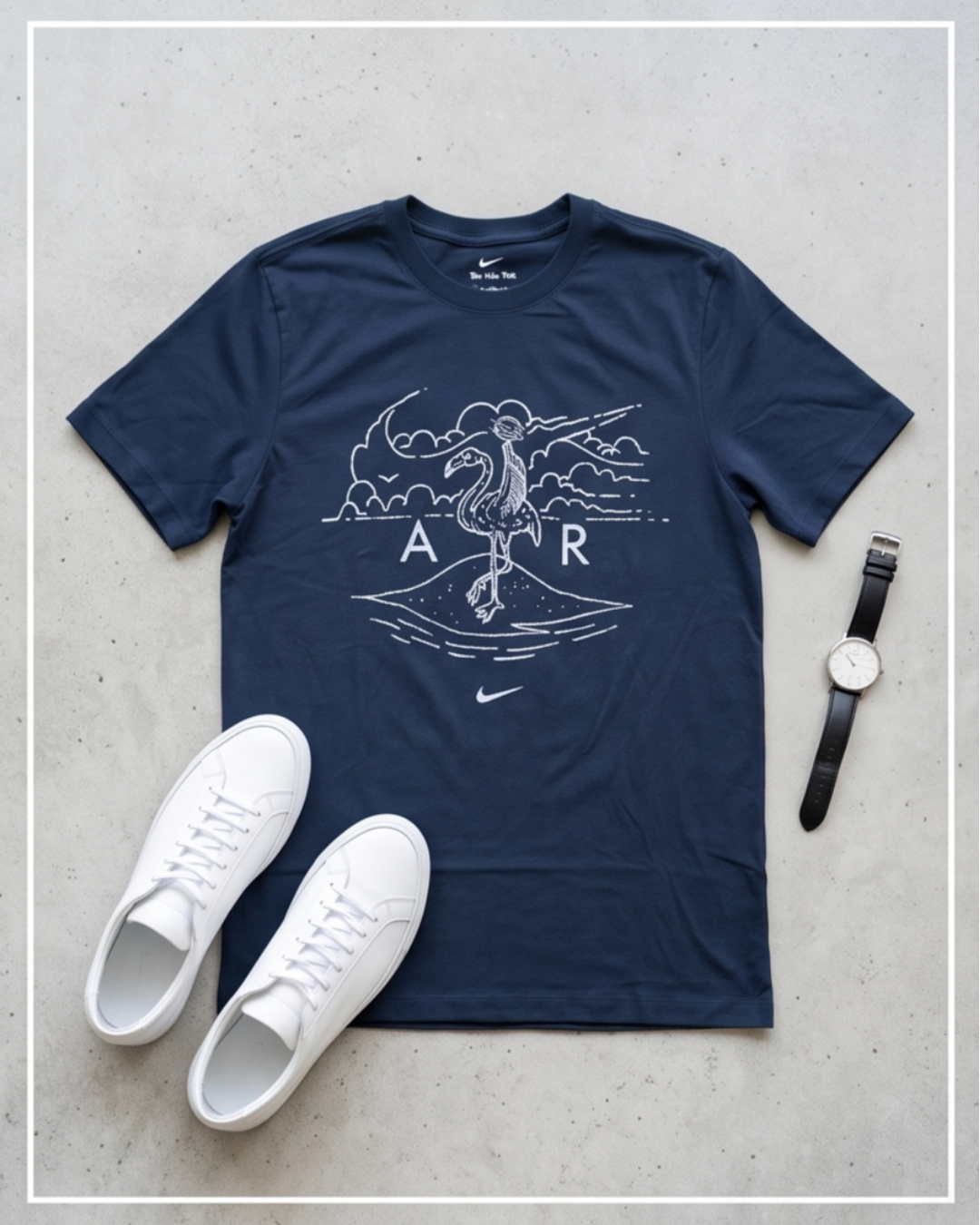 Nike Navy Flamingo Air Graphic Tee